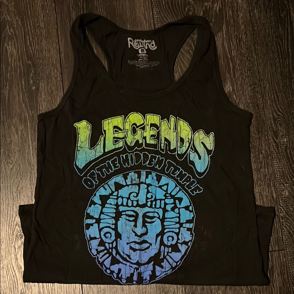 Black Legends of the Hidden Temple Tank Top Nickelodeon Rewind Series